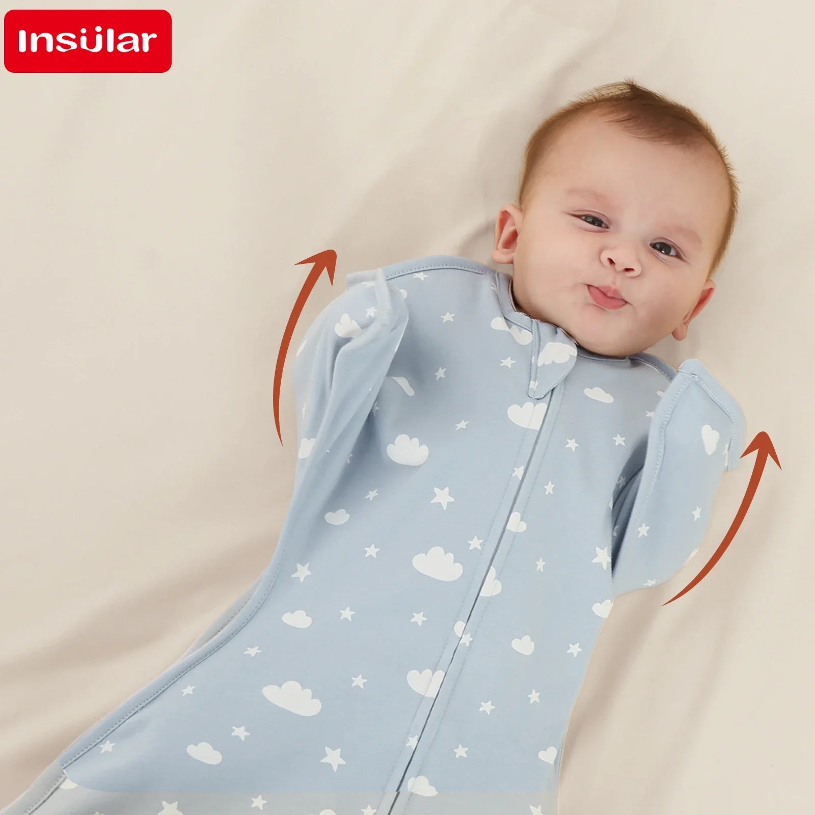 Newborn Swaddle: Baby Sleeping Bags 100% Cotton Swaddle 0-12M Summer Thin