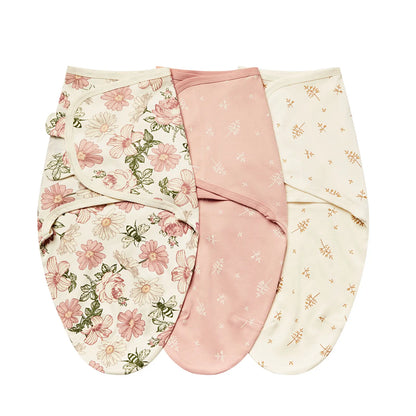 INSULAR Baby Wrap Sleeping Bags 100% Cotton Swaddle 3-Pack