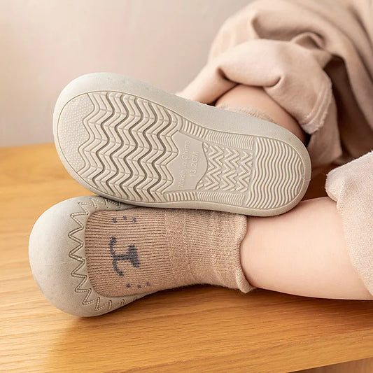 Baby Socks Shoes: Soft Rubber Sole First Walkers