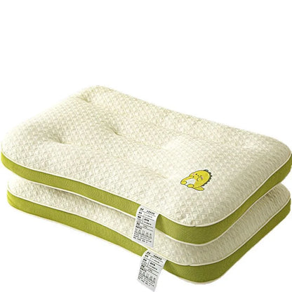 Cartoon kids' cervical pillow core! Single pack, cute pattern, ergonomic neck support, no collapse after long use, perfect