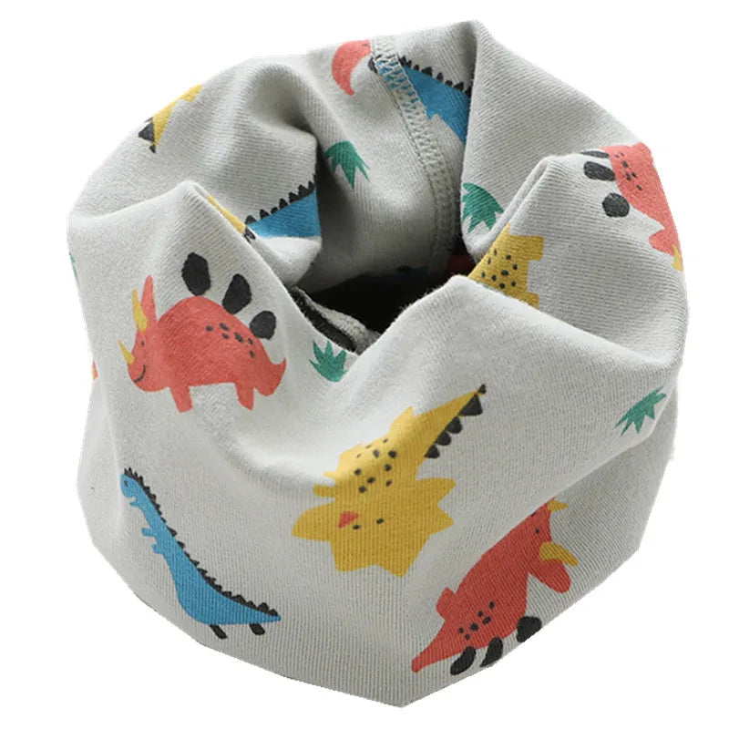Kids Cartoon Cotton Scarf - Warm Winter Neckwear