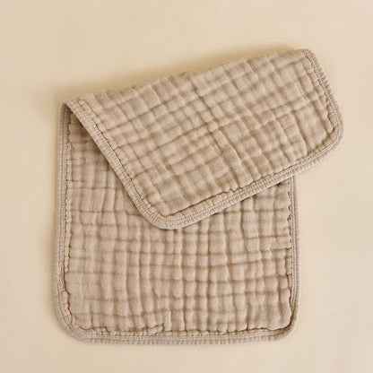 Soft Cotton Baby Burp Cloths - 6 Layer Muslin Towels