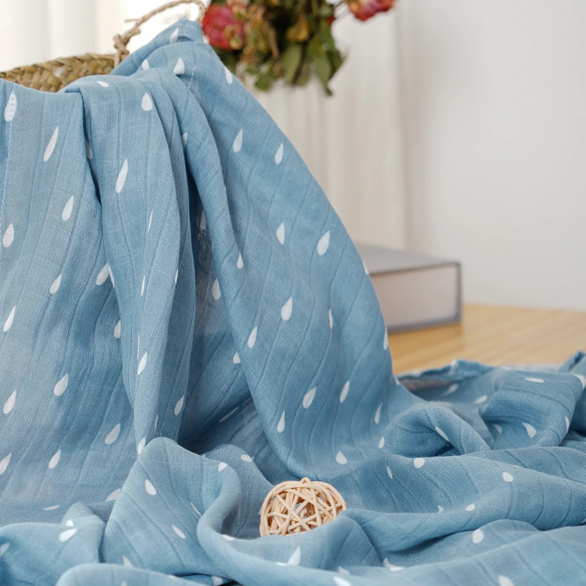 Elinfant 1 PC Baby Swaddle Blanket Bamboo Cotton Soft Baby Blankets Newborn Muslin Swaddle Blanket for Newborn Girl and Boy Baby