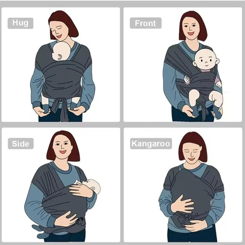 Portable Baby Carrier Wrap - Breathable Sling for Outdoors