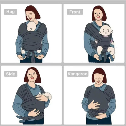 Portable Baby Carrier Wrap - Breathable Sling for Outdoors