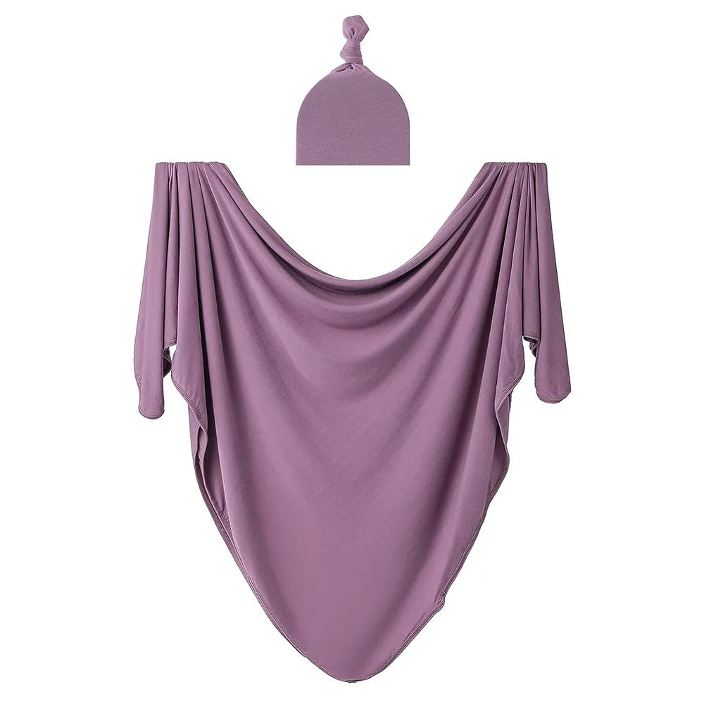 Baby Swaddle Blanket & Hat Set - Soft, Anti-Tremor Design for Newborns