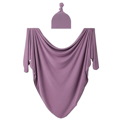 Baby Swaddle Blanket & Hat Set - Soft, Anti-Tremor Design for Newborns