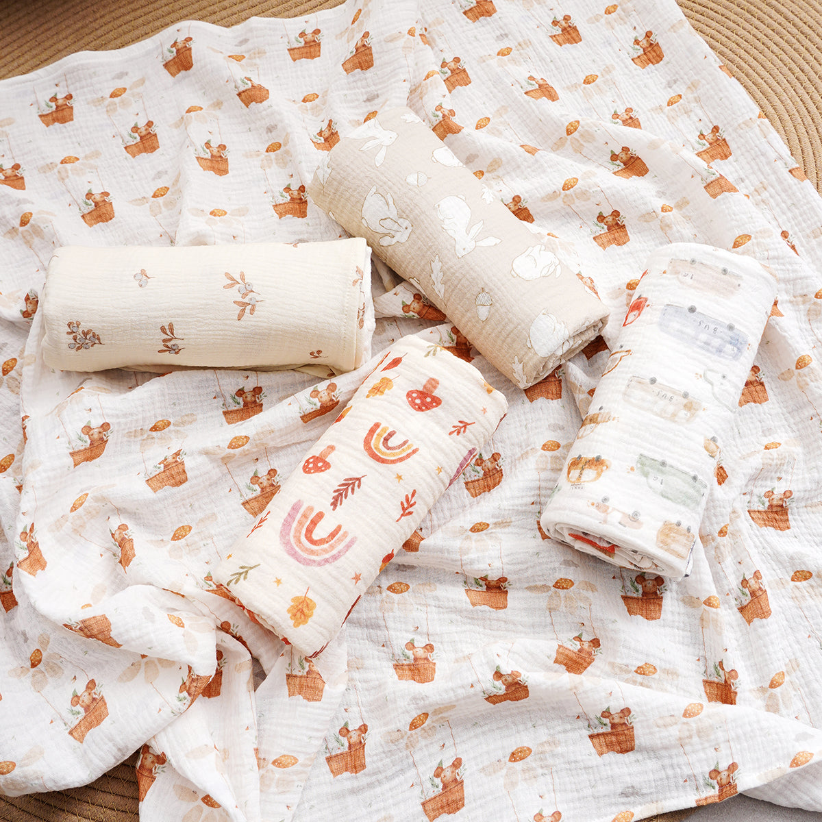 Muslin Swaddle Blanket - Soft Baby Gauze for Newborns