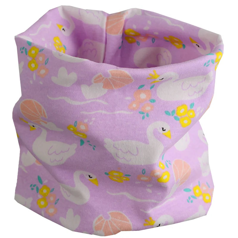 Kids Cartoon Cotton Scarf - Warm Winter Neckwear