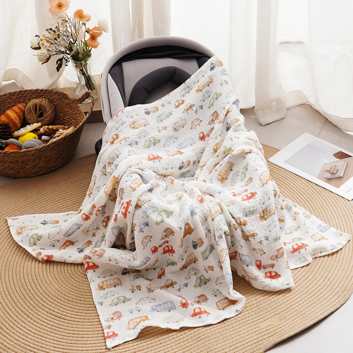 Muslin Swaddle Blanket - Soft Baby Gauze for Newborns