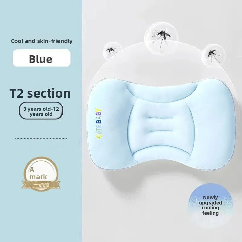 Cooling Baby & Toddler Space Pillow for Baby 6Month 1-12 Year Olds Breathable Ice Silk Summer Use Multifunctional Nursing Pillow