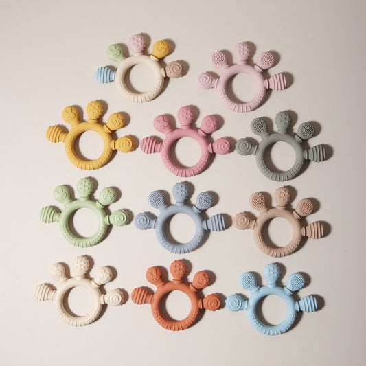 Silicone Teether 2024: Food Grade Teething Ring for Toddlers