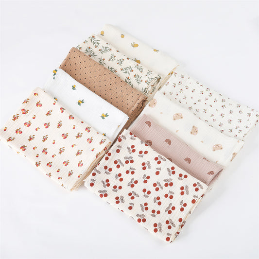 Swaddle Blanket - Cotton Floral Muslin Baby Wrap