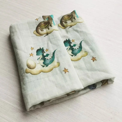 Baby Blankets: Soft Muslin Swaddle Wrap 58x58cm