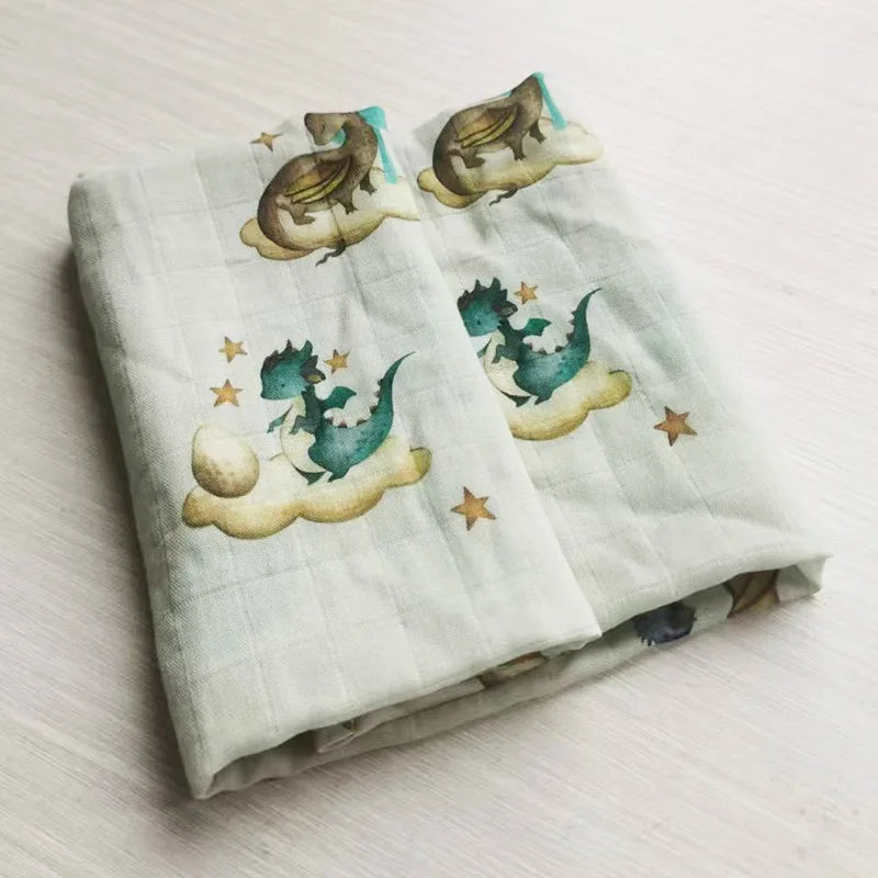 Baby Blankets: Soft Muslin Swaddle Wrap 58x58cm