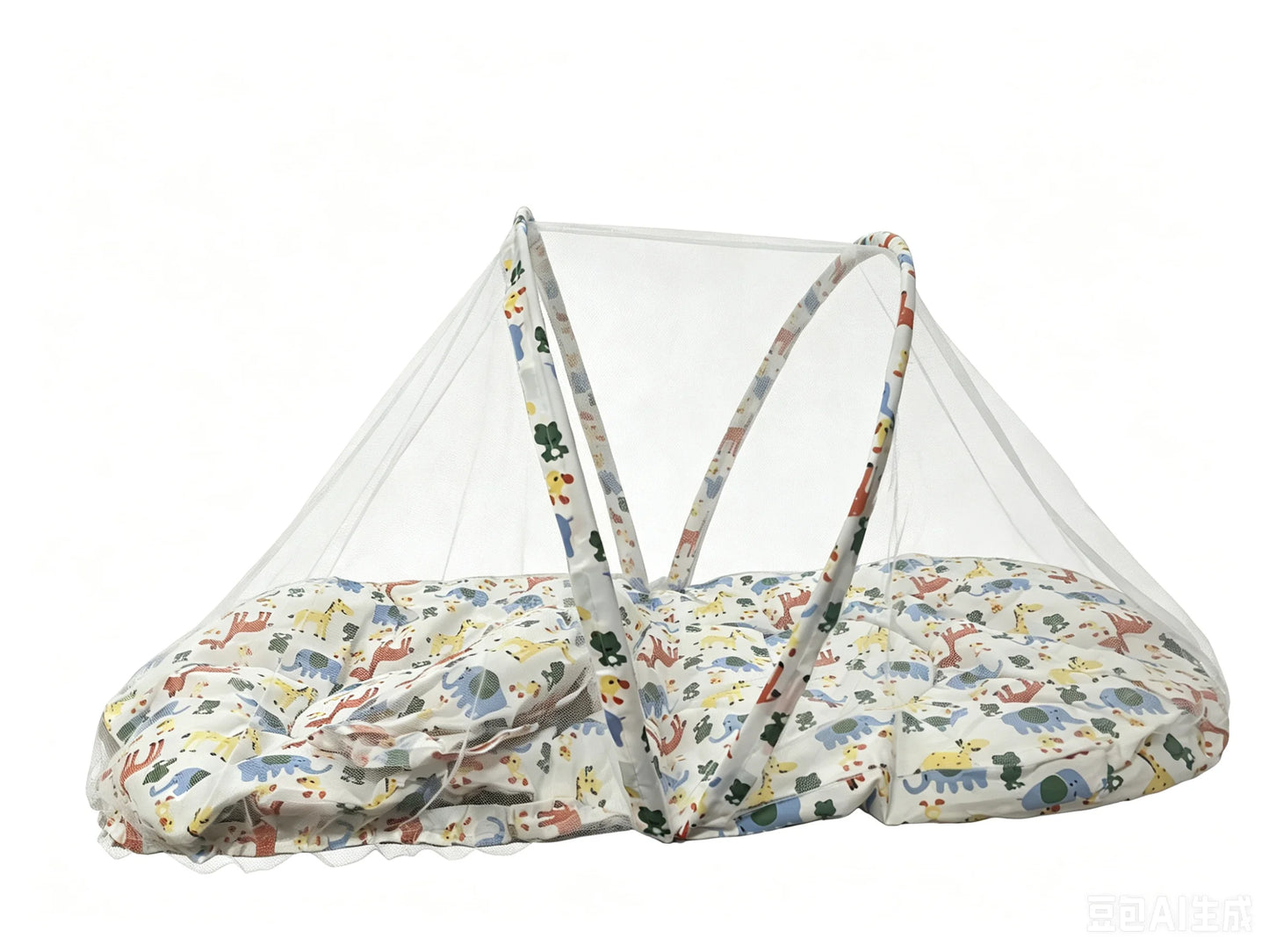 Foldable Baby Bed Mosquito Net Portable Baby Crib Netting Polyester with Pillow and Cotton Padding - Easy Installation Netting