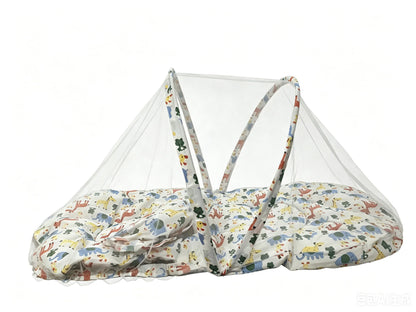 Foldable Baby Bed Mosquito Net Portable Baby Crib Netting Polyester with Pillow and Cotton Padding - Easy Installation Netting