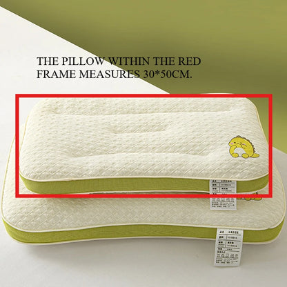 Cartoon kids' cervical pillow core! Single pack, cute pattern, ergonomic neck support, no collapse after long use, perfect