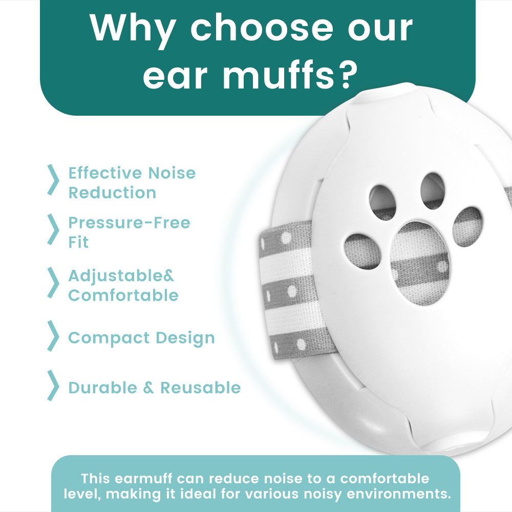 Infant Ear Muffs with Elastic Headband - Noise Reduction