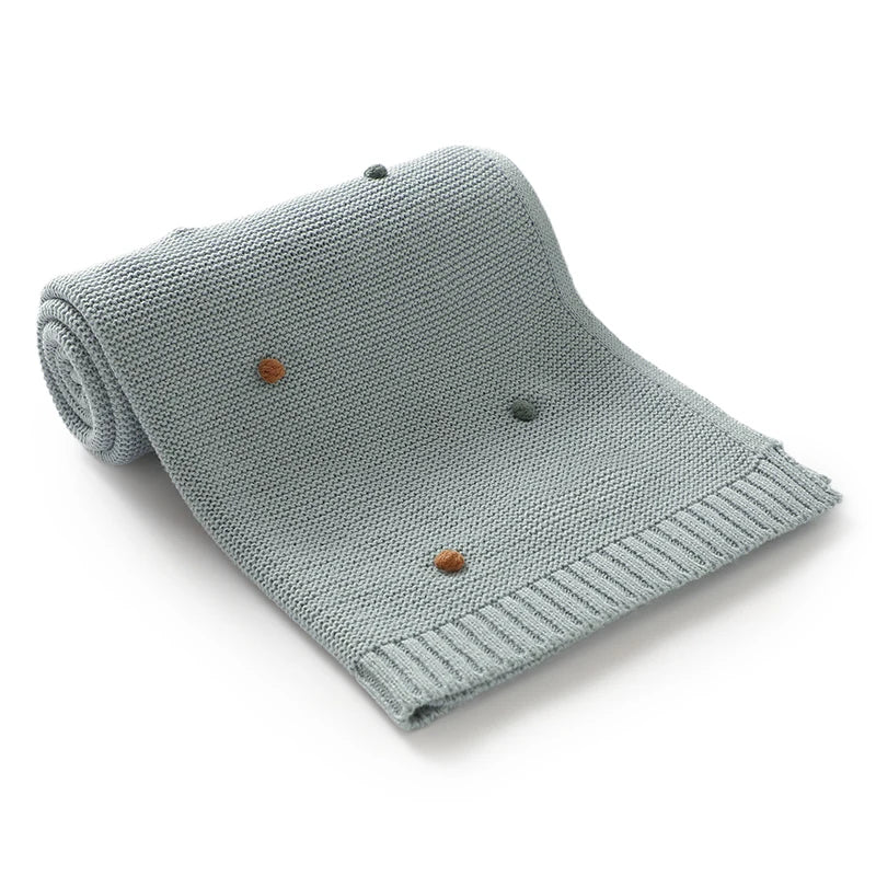 Baby Blanket Knit Stroller Swaddling 90*70CM Sleeping Sack Fashion Colored Dot Newborn Girls Bedding Quilt Boys Plaid Super Soft