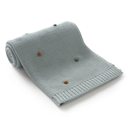Baby Blanket Knit Stroller Swaddling 90*70CM Sleeping Sack Fashion Colored Dot Newborn Girls Bedding Quilt Boys Plaid Super Soft