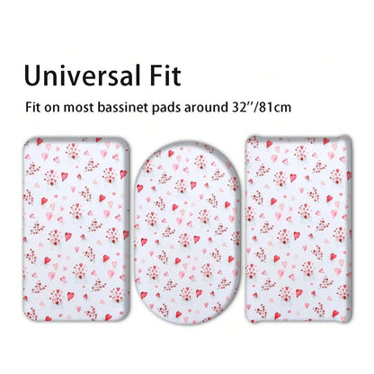Elinfant 2PCS Changing Pad Cover,Baby Fitted Bassinet Bed Sheet,Fitted Crib Sheet Set,Toddler Bed Sheets Mattresses