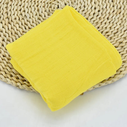 Newborn Swaddle: Bamboo Cotton Baby Blanket 120x120cm Muslin Wrap