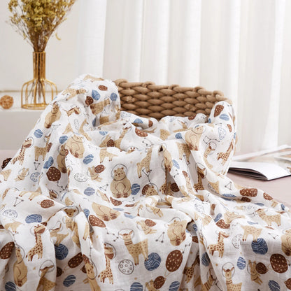 Elinfant 1 PC Baby Swaddle Blanket Bamboo Cotton Soft Baby Blankets Newborn Muslin Swaddle Blanket for Newborn Girl and Boy Baby