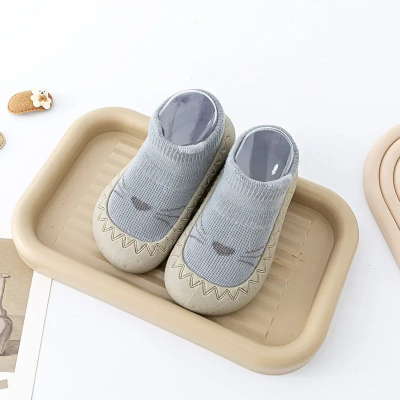 Baby Socks Shoes: Soft Rubber Sole First Walkers