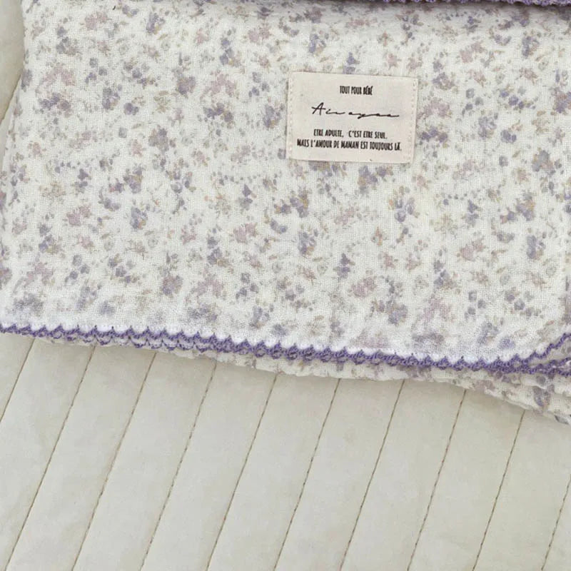 Baby Bath Towel Kids Swaddle Wrap Bedding Pure Cotton Bubble Muslin Blanket 2 Layers Infant Gauze Receiving Blanket