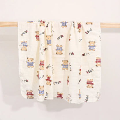 Baby Cotton Swaddle Blanket Muslin Bath Towel