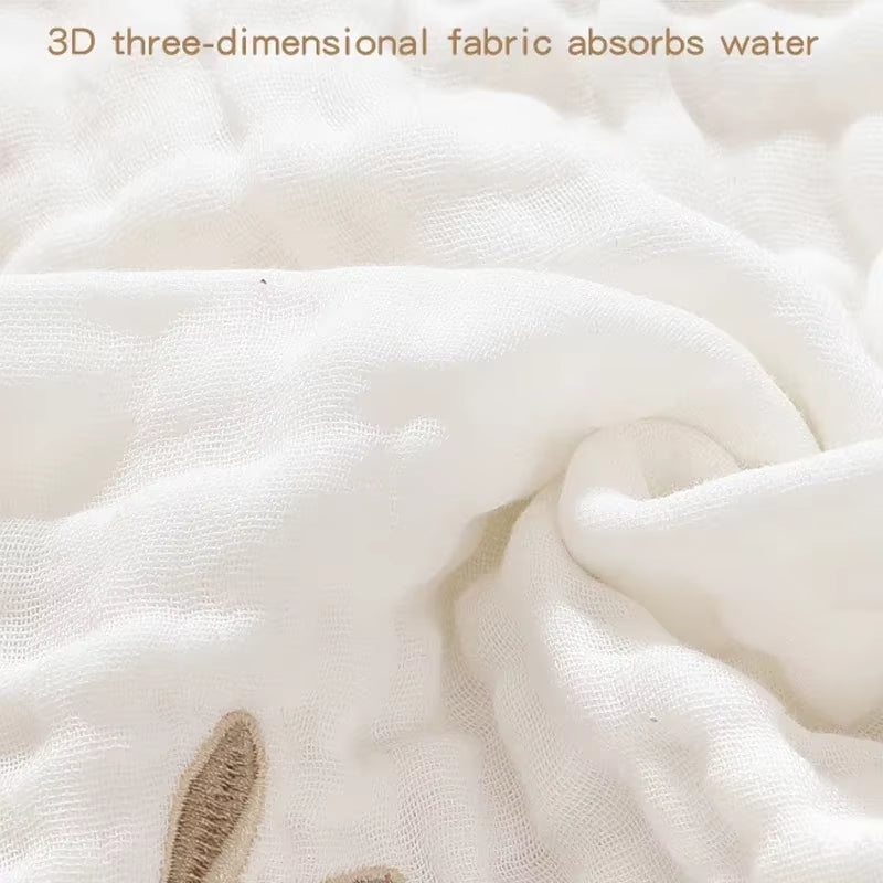 Burp Cloth: Baby Towels Soft Cotton 6-Layer Washcloths & Burp Cloths