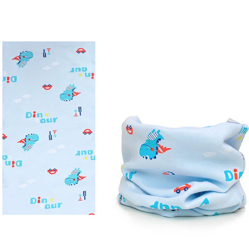 Kids Cartoon Cotton Scarf - Warm Winter Neckwear