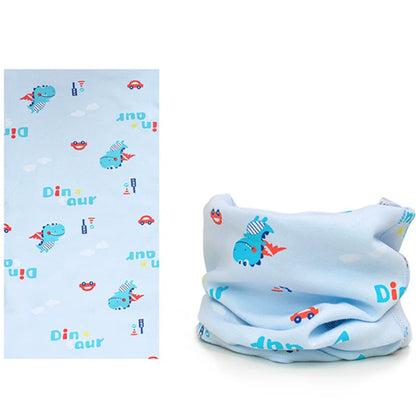 Kids Cartoon Cotton Scarf - Warm Winter Neckwear