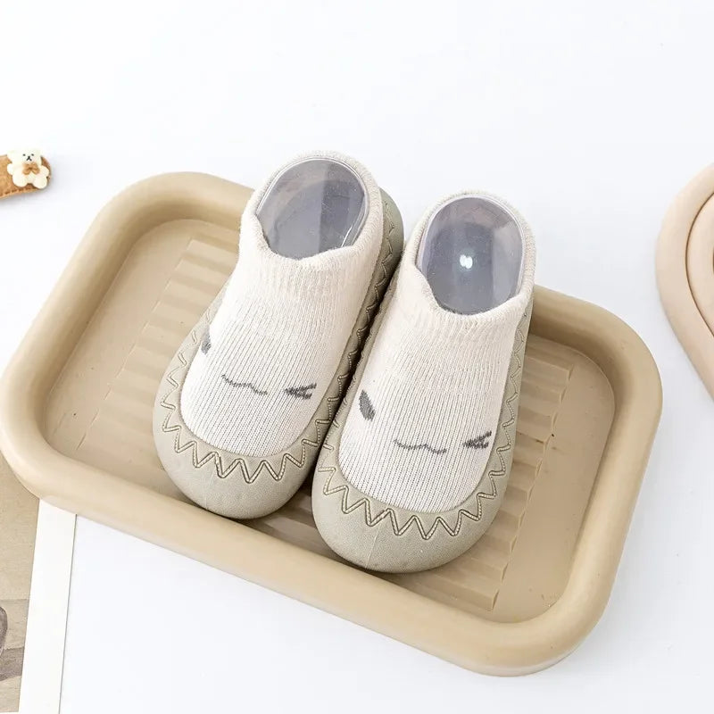 Baby Socks Shoes: Soft Rubber Sole First Walkers
