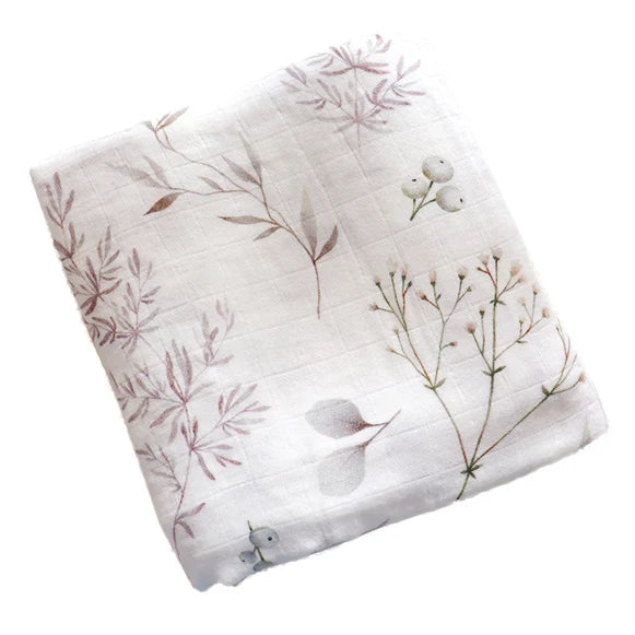 Baby Blankets: Soft Muslin Swaddle Wrap 58x58cm