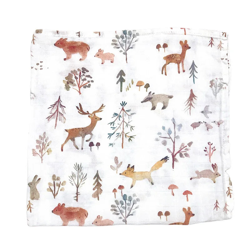 Baby Blankets: Soft Muslin Swaddle Wrap 58x58cm