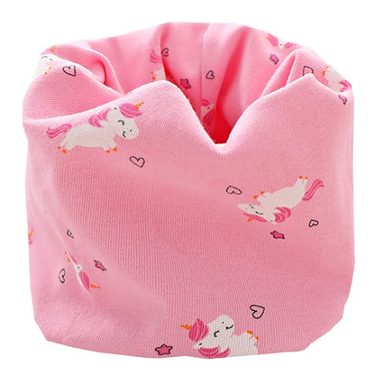 Kids Cartoon Cotton Scarf - Warm Winter Neckwear
