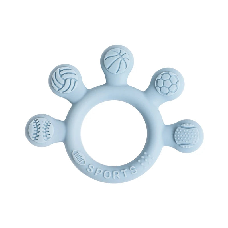 Teether Ring: Silicone Baby Teether - BPA Free Teething Toy 0-12 Months