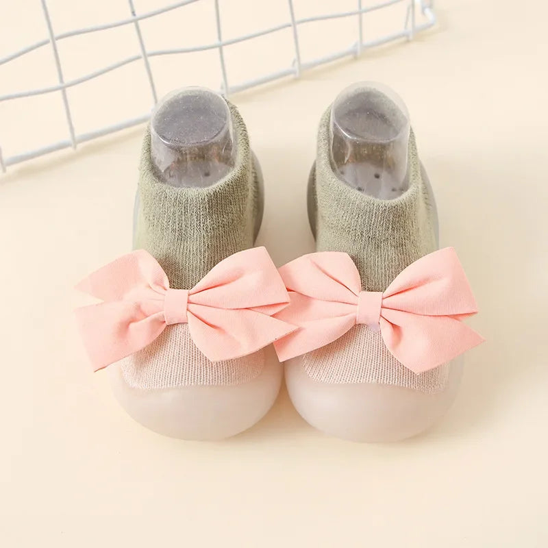 Baby Socks Shoes: Soft Rubber Sole First Walkers