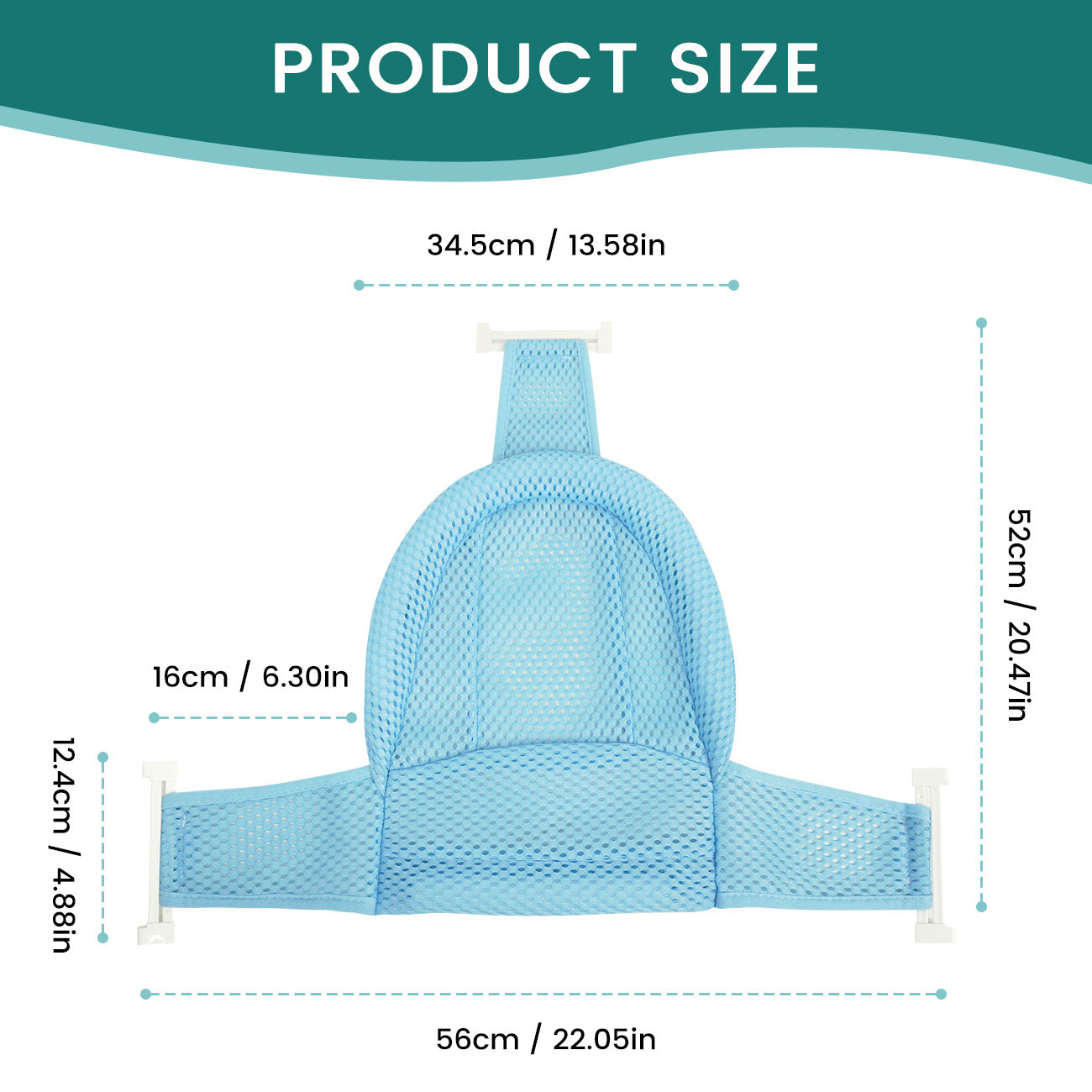 Baby Bathtub Seat: Bath Support Mesh Pad - Non-Slip Newborn Tub Seat