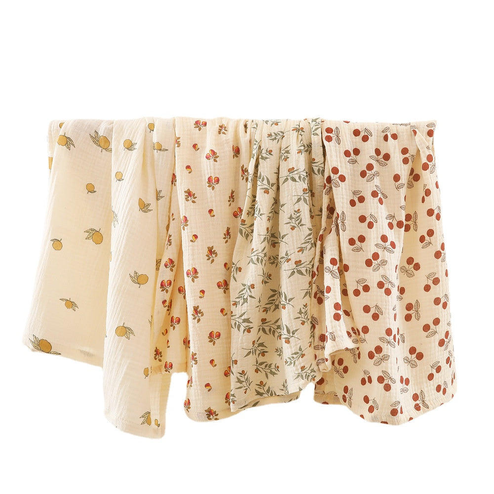 Swaddle Blanket - Cotton Floral Muslin Baby Wrap