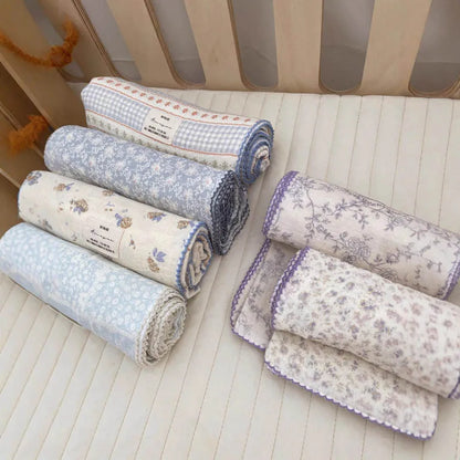 Baby Bath Towel Kids Swaddle Wrap Bedding Pure Cotton Bubble Muslin Blanket 2 Layers Infant Gauze Receiving Blanket