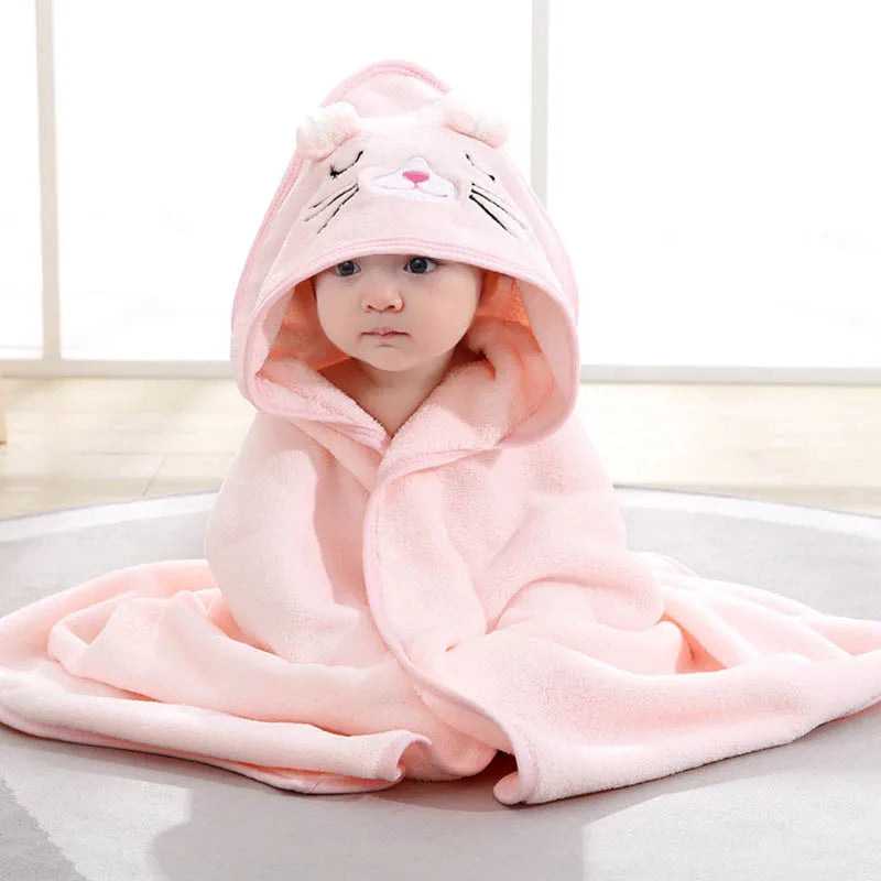 Baby Blankets: Animal Swaddle Blanket - Hooded Baby Wrap in 4 Cute Designs