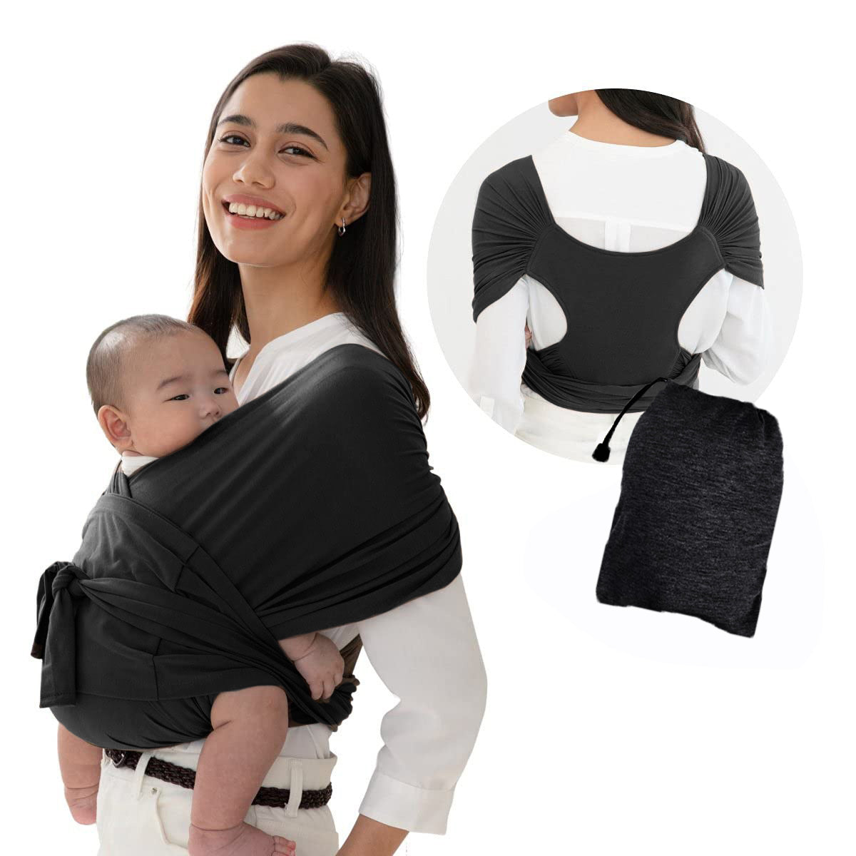 Portable Baby Carrier Wrap - Breathable Sling for Outdoors