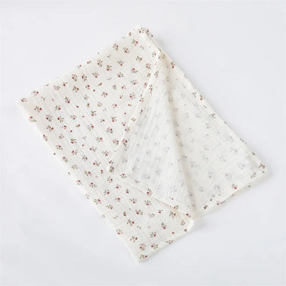 Swaddle Blanket - Cotton Floral Muslin Baby Wrap