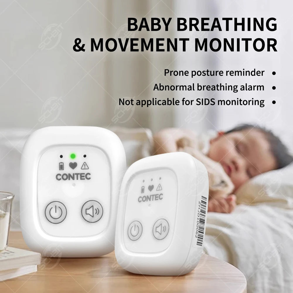 Baby Breathing Movement Monitor,Infant Respiratory Sensor with Vibration Sound Alarm,Sleep Safety Abdominal Movement Detection