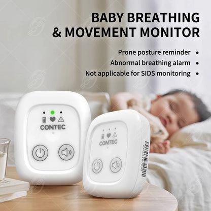 Baby Breathing Movement Monitor,Infant Respiratory Sensor with Vibration Sound Alarm,Sleep Safety Abdominal Movement Detection