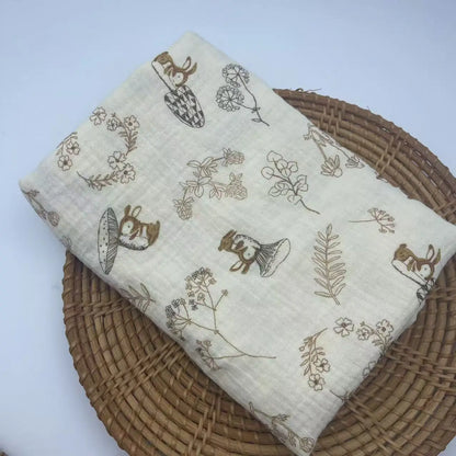 Swaddle Blanket - Cotton Floral Muslin Baby Wrap