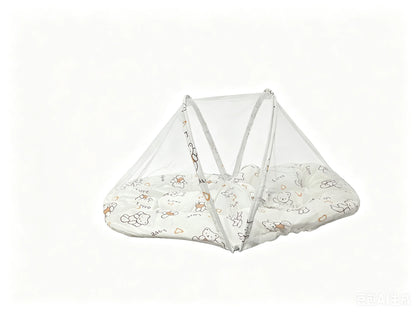 Foldable Baby Bed Mosquito Net Portable Baby Crib Netting Polyester with Pillow and Cotton Padding - Easy Installation Netting